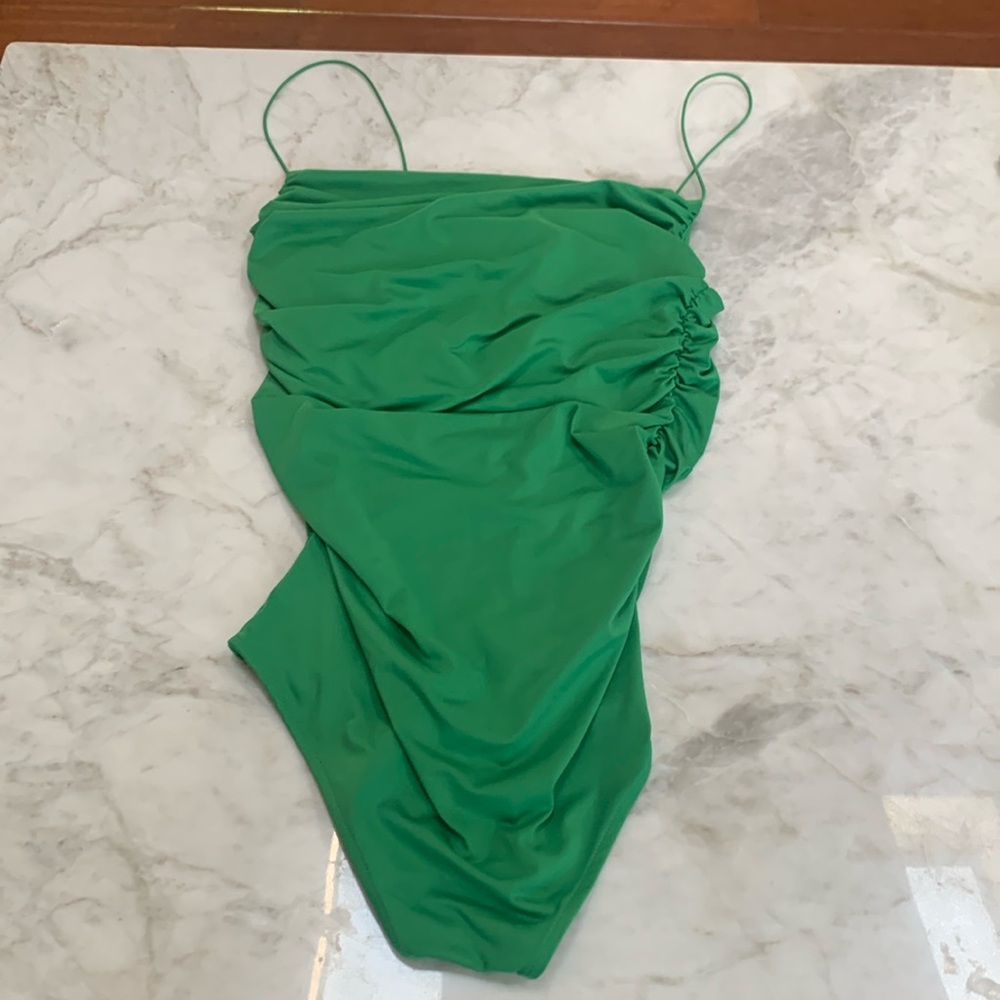 H &M green bodysuit